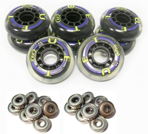 True Sport Inline Skate Wheels 70mm 82a with Bearings