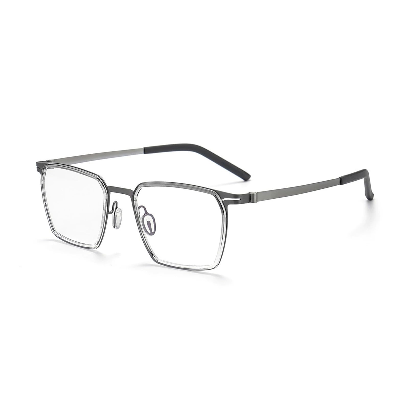 Gafas Filtro Luz Azul Unisex Gafas De Titanio Puro con Montura Cuadrada para Hombre O Mujer, Anti UV400, para Juegos De Computadora D,1