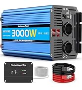 Omvormer Zuivere Sinus 3000W Omvormer voor Buiten Auto Omvormer 12V 230V Spanningsomvormer Invert...