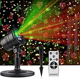 Laser Lights, Outdoor Laser Projector Lights, 5 Patterns Laser Light Show Christmas Projector, with Remote, Christmas Laser, for Outdoor Garden, Decoration Christmas Light Show for Party