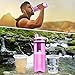 SGODDE Water Filter Bottles, 2019 Latest Filtered Water Bottle Filter Straw BPA Free for Hiking, Camping, Backpacking and Travel Rose Red
