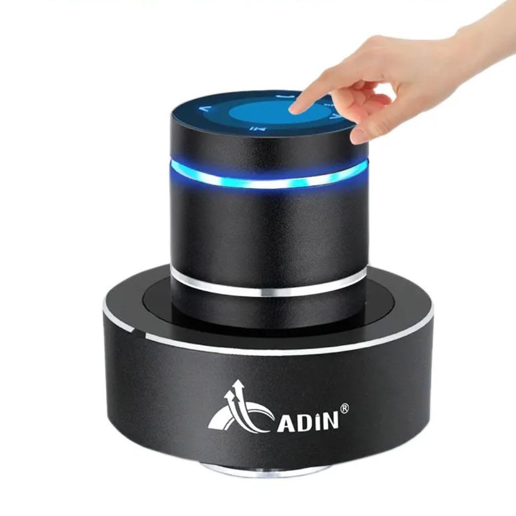 Adin 26W Vibrating Speaker Wireless Subwoofer Bluetooth Stereo Bass 5 x 5 x 7 cm Black
