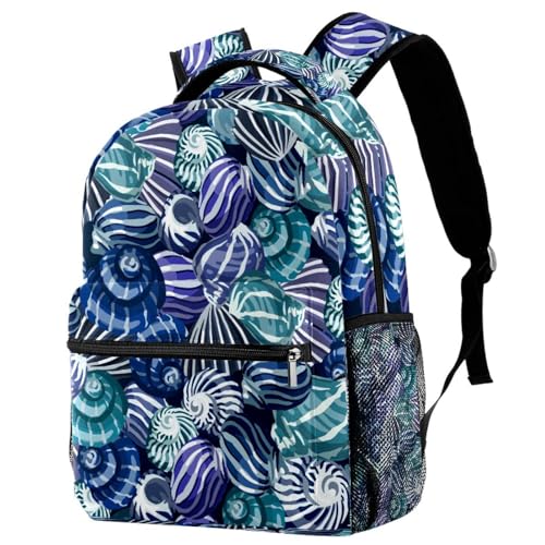 Sac à dos d'école multicolore coquillages pour filles et garçons