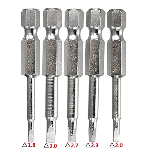 Yakamoz 5pcs 1/4 Inch Hex Shank Magnetic Triangle Head Screwdriver Bits Set