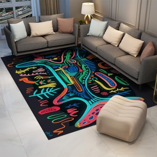 Tapis graffiti 60x120cm abstrait de dessins animés pour chambre moderne - 3