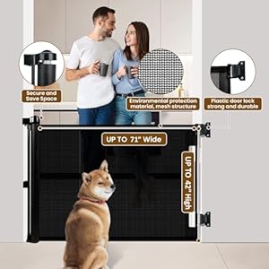 Upgrade 71 Retractable Baby Gate for Stairs42 Tall Mesh Baby Gate or Mesh Dog Gate 6 Foot Retractable Baby Gate Child Safety Gate for Doorways Stairs Hallways Indooroutdoorblack  Cucciolini Doodles Upgrade 71 retractable baby gate for stairs42 tall mesh baby gate or mesh dog gate 6 foot retractable baby gate child safety gate for doorways stairs hallways indooroutdoorblack   cucciolini doodles
