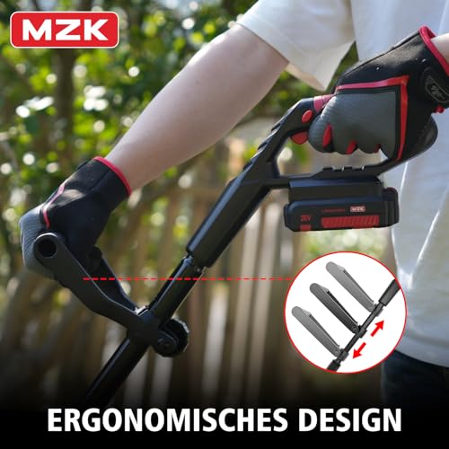 MZK 20V Akku-Motorhacken, 20 cm Arbeitsbreite, 360 U/min, Kabellose Gartenfräse mit 24 Stahlzinken, für Rasen Garten Bodenbearbeitung (2X 2,0Ah Akku & Ladegerät)