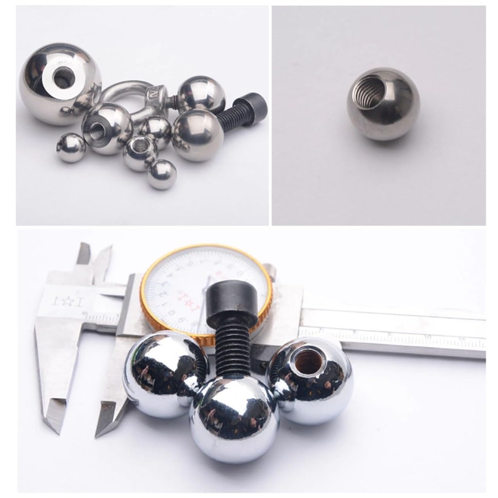 1 Pieza M8 Rosca Medio Agujero Métrico Bolas De Perforación De Acero Inoxidable Rosca Hembra Agujero Ciego Bolas Lisas OD 12-60 Mm(40mm)