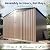 AECOJOY 8' x 10' Large Waterproof Metal Outdoor Storage Shed, Heavy Duty Garden Tool Shed with Lockable Ventilated Double Doors, Outside Storage for Backyard, Patio - Gray