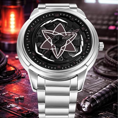 Image of Branded Men's Sport Quartz Watch Ninja Wheel Dial 360 Rotating Casual Fashion Stainless Steel Alloy Mens & Boy's Luxury Metal Gift Creative Watch