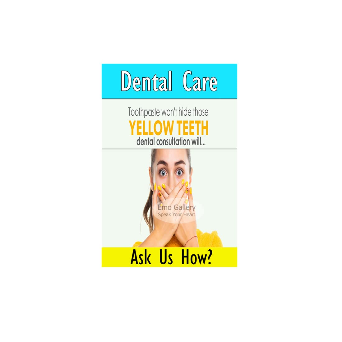 Dental Teeth Care Treatment Dentist Doctor Room Wall Decoration Poster | Glowing Sticker for Hospital, Clinic, Chamber 18x12 Inc |-image-2