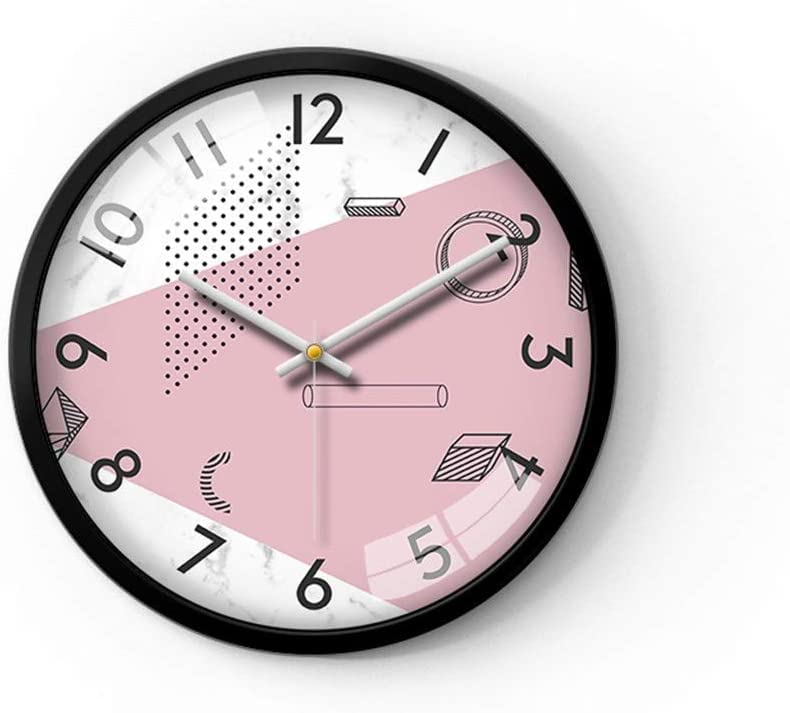 Horloge murale ronde silencieuse sans tic-tac dotée d'un cadran coloré décoratif