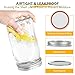 Miuyhji Wide Mouth Mason Jars 32 oz with Lids [4 Pack], Canning Jars with Metal Airtight Lids and Bands, 32 oz Glass Jars for Fermenting, Pickling, Freezing, Preserving, Meal Prep, Jar Décor