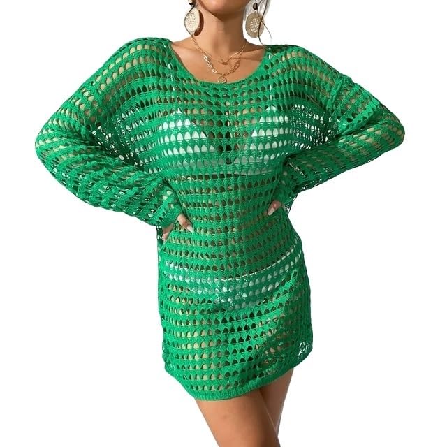 Copricostume Donna Trasparente trasparente attraverso la tunica sexy lavorata a maglia all'uncinetto Copricostume da spiaggia Copricostume Abito da spiaggia Abbigliamento da spiaggia Donna donna Copri