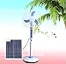 Cowin Solar Fan - 16'' Blade LED Light Fan, 15W Solar Panel, USB Port, Outlet Converter