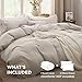 Bedsure Duvet Cover Queen Size - 3 Pieces Prewashed Extra Soft Bedding Set, Includes 1 Duvet Cover 90x90 Inches with Zipper Closure & 2 Pillow Shams, Linen, Comforter Not Included