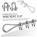 Homoyoyo 14Pcs Stainless Steel Wire Rope Clips Fastener Cable Clamps for Easy Operation Home Industrial Mechanical Use Versatile Clamping
