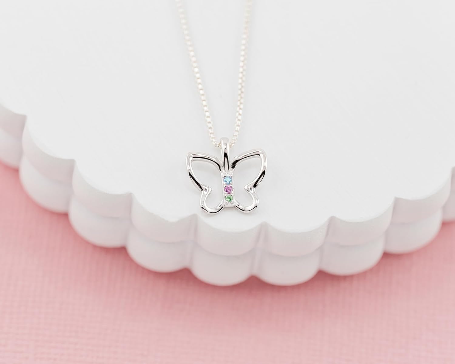 Cherished Moments Girl's 925 Sterling Silver Butterfly Necklace Gift for Toddlers, Little Girls, Teens or Women - Image 3