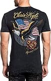 Kunst, die von innen entsteht: Egal zu welchem Anlass, treiben Sie die kreativen Qualitäten an, die Sie einzigartig machen, indem Sie dieses einzigartige grafische T-Shirt werfen. Egal, ob Sie auf einem lässigen Date unterwegs sind, einen Freund besuchen oder die Welt reisen, das Chris Kyle Heartland T-Shirt wird Ihre Kühnheit widerspiegeln und einen bleibenden Eindruck hinterlassen.