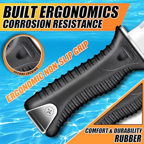 DRAGON RIOT Updated Dive Knife with Sheath & Leg Straps Saltwater, Ultra Sharp Diving Knife with Knife Holster