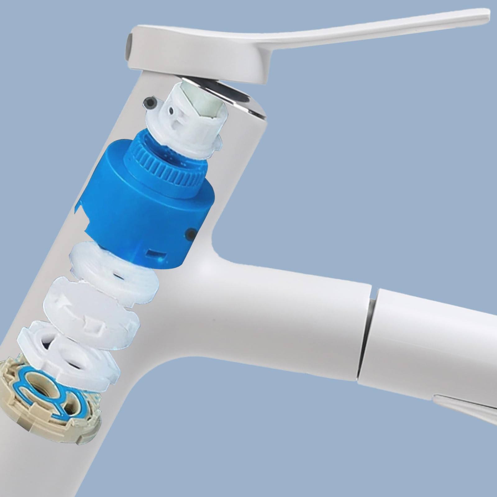 Rubinetto con Doccetta Estraibile a 3 Modalità Rubinetto Bagno Lavabo Miscelatore Monocomando Caldo e Freddo Aeratore Doccino per Lavandino Bianco
