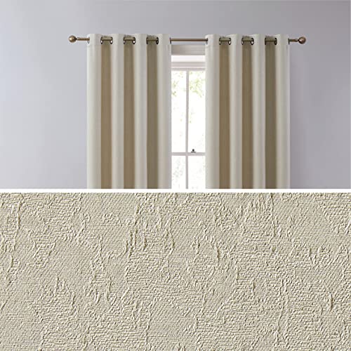 Hlc.me Syracuse Thermal Insulated Blackout Room Darkening Energy Savings Window Curtain Grommet Panels Bedroom, Set Of 2 (52 W X 54 L Long, Beige) #TOP7