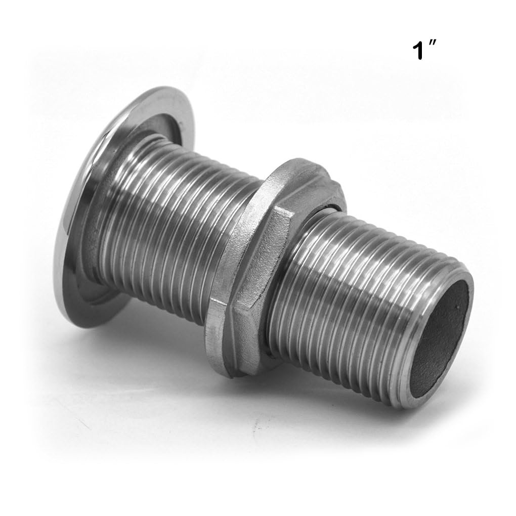 Set di 3 raccordi idraulici di scarico per tubi di sfiato per barche, in acciaio inox, pregevole fattura, installazione pratica, multiuso, 2,5 cm e 2,5 cm