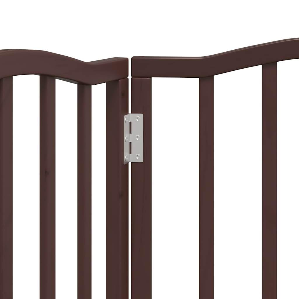 Puerta plegable para perros de madera de álamo, 150 cm de ancho, independiente, plegable, ideal como barrera para casa, apartamento, jardín, protección y seguridad para cachorros y perros
