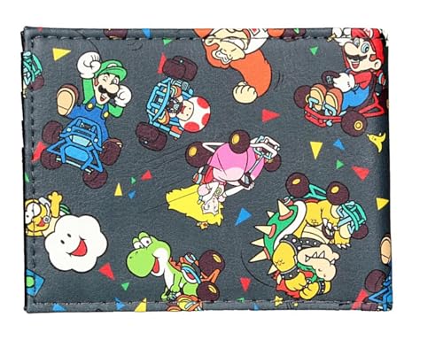 TCB Creations Super Cartoon Mario Characters All Over Bi-Fold Wallet3