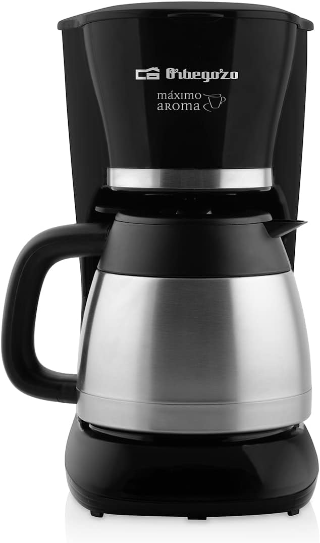 Orbegozo CG 5012 - Caffettiera a goccia, 10-12 tazze, sistema antigoccia, spegnimento automatico, indicatore livello dellacqua, brocca thermos 1 l, 800 W Orbegozo CG 5012 - Caffettiera a goccia, 10-12 tazze, sistema antigoccia, spegnimento automatico, indicatore livello dellacqua, brocca thermos 1 l, 800 W