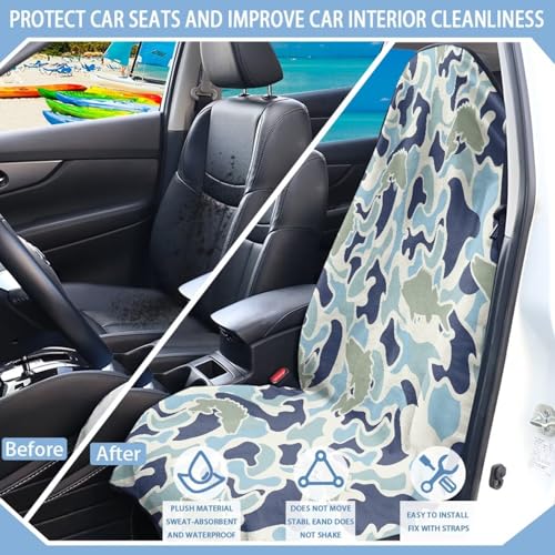 Image of Car Seat Towel Cover Universal Fit for Auto Truck Van SUV, Waterproof Hippie Flower Frog Vehicle Seat Cover for Gym Machine Washable & Absorbent Seat Protector