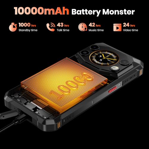 Image of FOSSIBOT czf F117 2026 Rugged Call Phone Unlocked, 20GB+128GB /2TB,5000mAh Battery Cellphones,6.67 inch 4G Smartphone, Android 14 Phone,Face&Fingerprint Unlocked