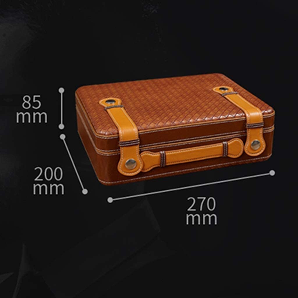 HMTE Humidor per sigari Umidificatori per portasigari Portasigari Portatile Porta sigari da Viaggio in Pelle con capacità di 30 Pezzi