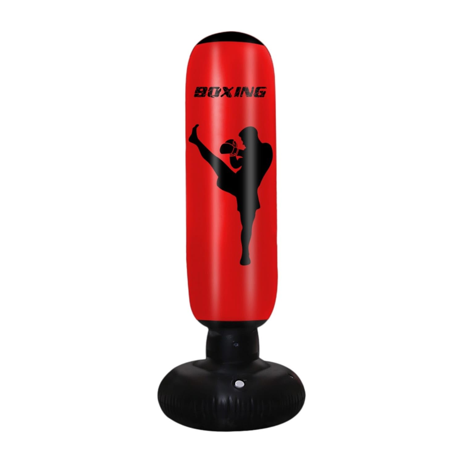 Rebound Inflatable Punching Pillar Portable Inflatable Striking Bag Stable Boxing Bag with Stand Shock-Absorbing for Beginners, Kids, Adults, Home Gym, Playroom, Backyard, Red 170CM-picture-11