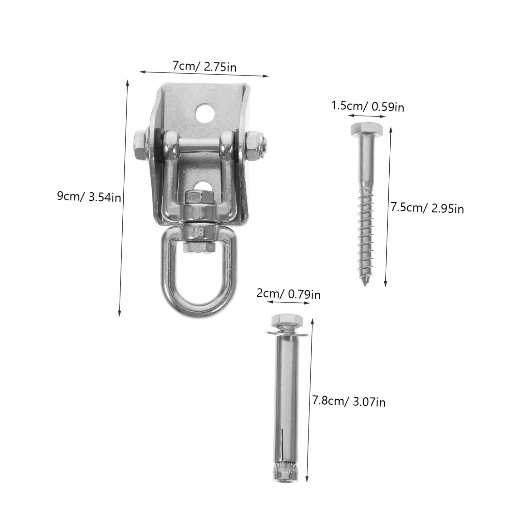 MAGICLULU Swing Hanger and Springs 360 Degree Rotatable Swing Hooks for Hammock Hangers