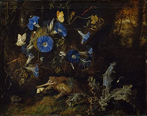 Tableau Toile Sol forestier avec gloires du matin par Otto Marseus Van Schrieck 60x90cm