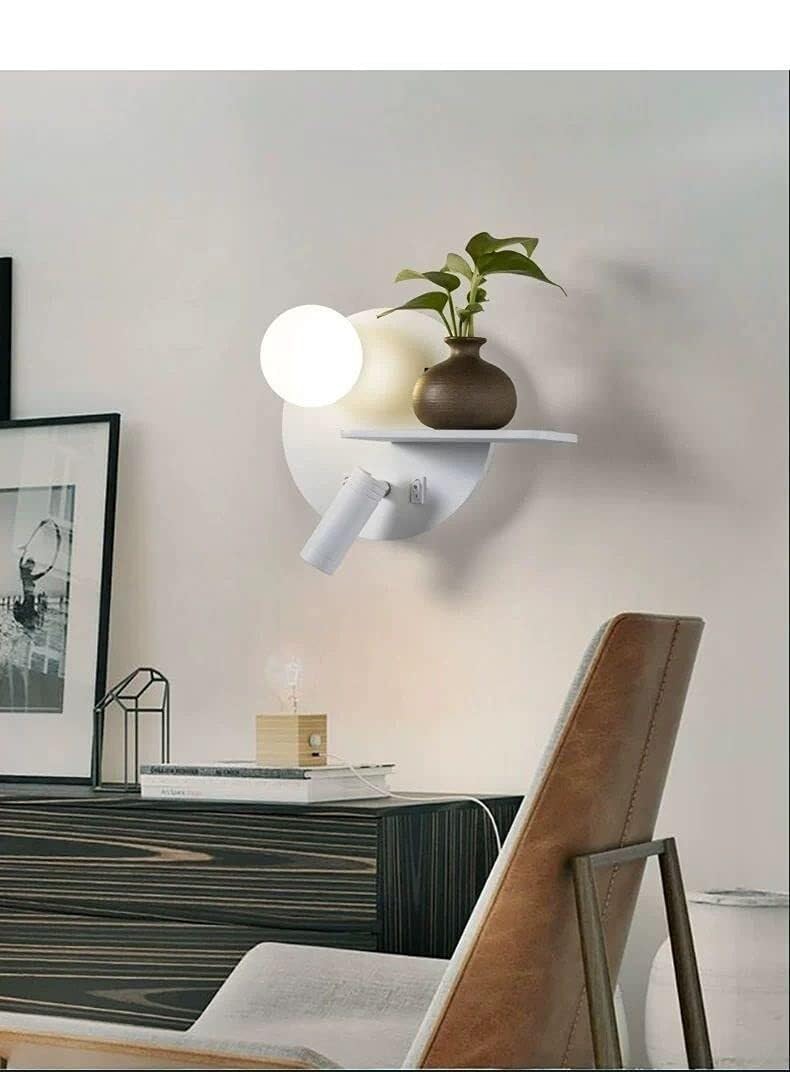 moderm kinkiety LED do czytania z ładowaniem USB, lampka do przechowywania przy łóżku, czarno-biała