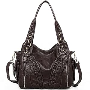 Montana-West-Shoulder-Bag-Concealed-Carry-Purses-and-Handbags-For-Women-Leather-Crossbody-Bags Montana West Washed Leather Shoulder Bag Coffee MBB-MWC-019CF