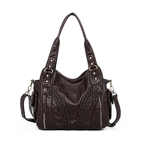 Montana-West-Shoulder-Bag-Concealed-Carry-Purses-and-Handbags-For-Women-Leather-Crossbody-Bags Montana West Washed Leather Shoulder Bag Coffee MBB-MWC-019CF