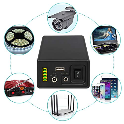 Talentcell 12/24V Lithium Ion Battery Pack Pb240B2, Rechargeable 35000Mah 129.5Wh Li-Ion Batteries With Dc 24/12 Volt And 5V Usb Output For Led Light Strip, Cctv Camera, Smartphone And More #TOP4