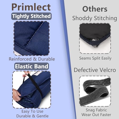 Image of Primlect Toddler Nap Mat with Removable Pillow and Fleece Blanket, Extra Large 55''x35'' Sleeping Bag, Washable, Light, Easy to Roll up, Perfect for Daycare, Preschool, Kindergarten, Travel