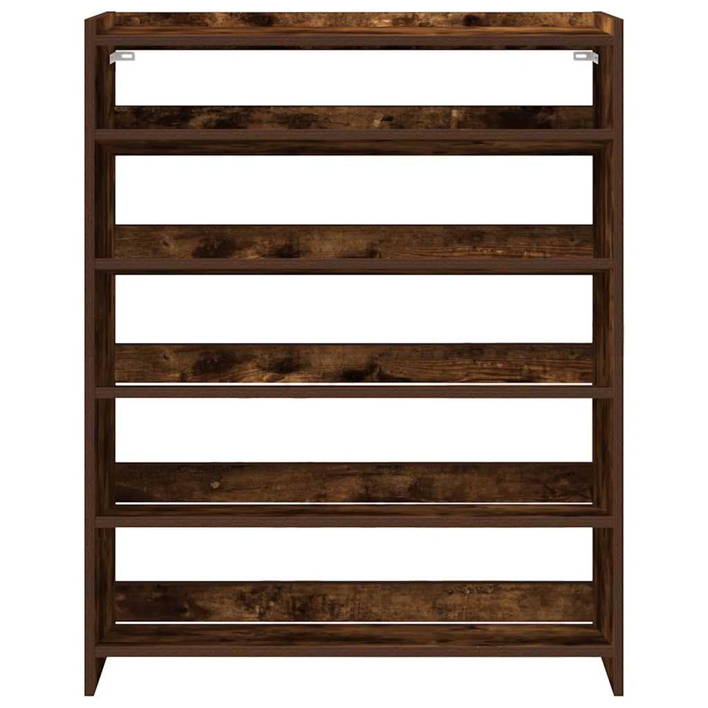 Regał na buty wąski, 80 x 25 x 100 cm, wykonany z materiału drewnopochodnego, elegancki, wąski regał na buty z wieloma przegródkami i praktyczną górną płytą na artykuły dekoracyjne, zajmuje