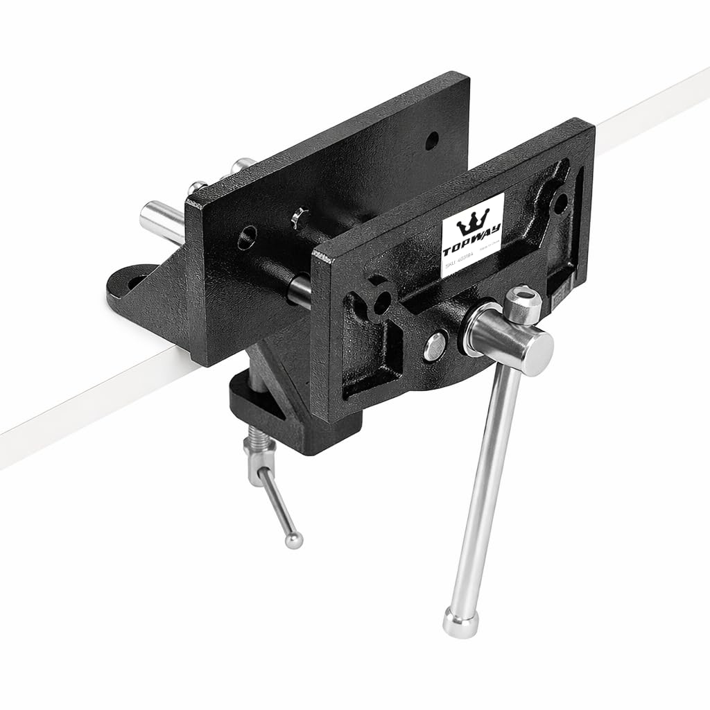 TOPWAY Morsa per Legno per Impieghi Gravosi da 6" 150mm, Morsa per Morsetto da Banco per la lavorazione del legno Strumenti Hardware per Falegnami