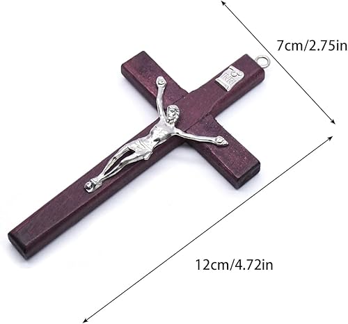 Miniatura 2 de Regalo católico para hombre y mujer, hecho a mano en Tierra Santa, Crucifijo de madera natural, Crucifijo de oración y celebración de cruz, colgante