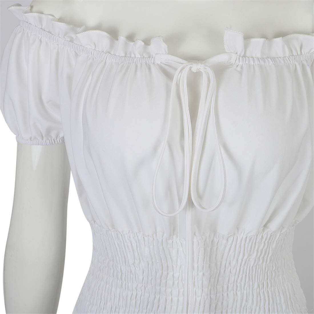 Aibaowedding Costume de Renaissance pour femme - Chemise médiévale - Robe de paysanne irlandaise Boho - Robe longue