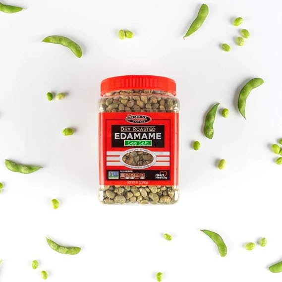 Seapoint Farms Dry Roasted Crunchy Edamame, Plant Based Snack, 14g Protein, 2 Ingredients, Vegan, Gluten Free, Kosher, Keto Friendly, Non-GMO, Healthy Snacking, Sea Salt, 27 oz Jar (Pack of 1)