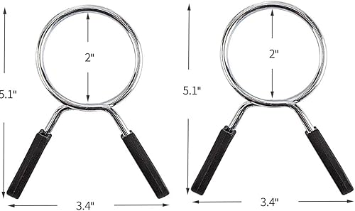 Miniatura 2 de Pinzas de barra olímpicas, collares de 2 pulgadas, barras de peso, clips de resorte, hebilla de levantamiento de pesas para entrenamiento de fuerza,
