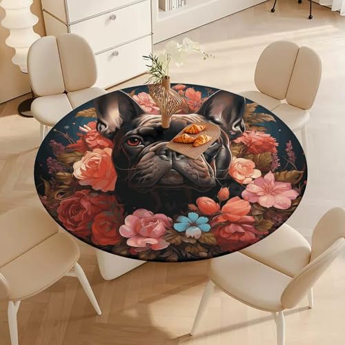 Nappe ronde ajustée imperméable pour protéger la table des enfants - 5
