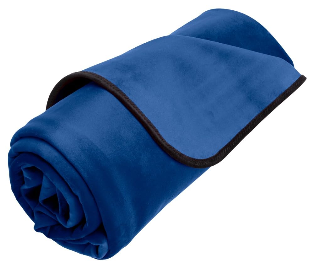 Liberator Fascinator Throw - Moisture-Proof Sensual Blanket, Mini Size, Microvelvet: Indigo