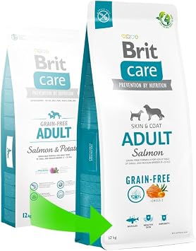 Brit Care Skin & Coat, Deri Ve Tüy Hassasiyeti Olan, Yetişkin Köpekler İçin, Tahılsız, Somon Balıklı Kuru Mama, 12 kg